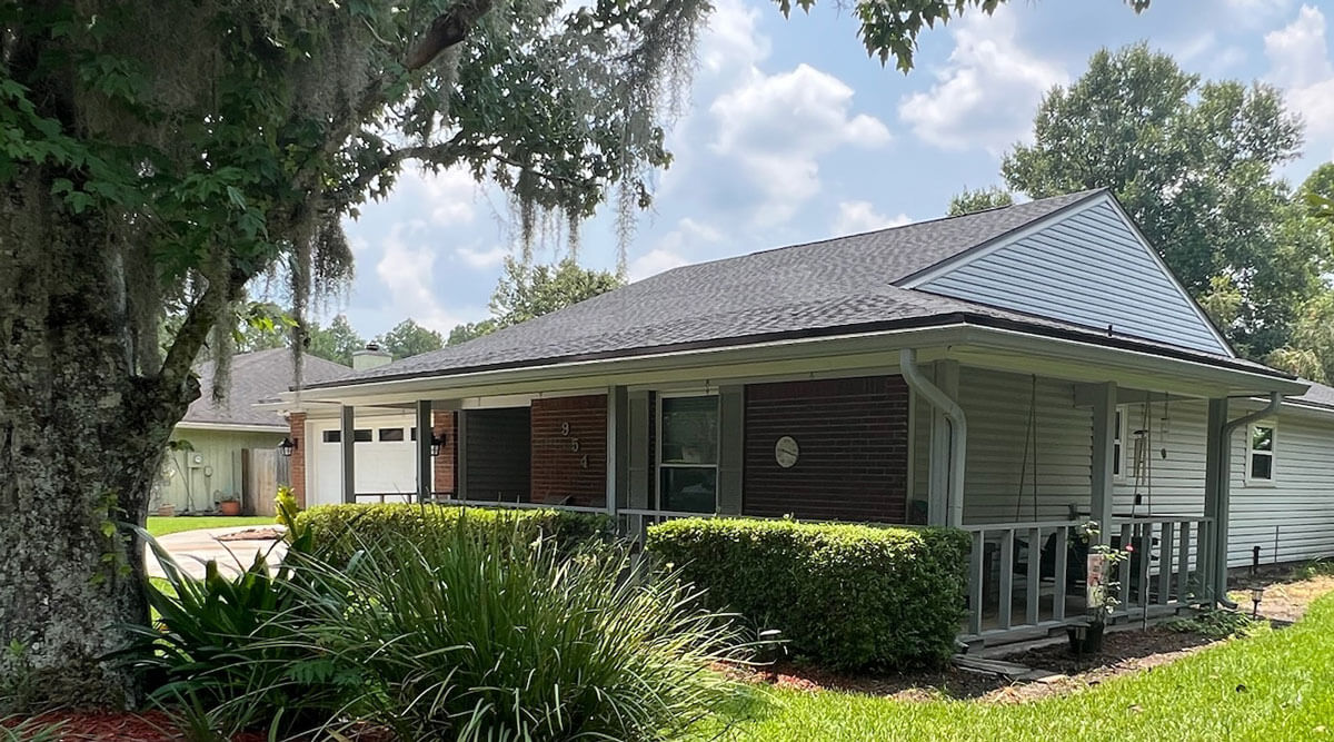 view from yard of nice residential home